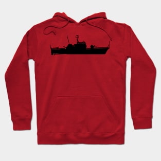 USS - Asheville (PG-84) - Ship - Silhouette Hoodie